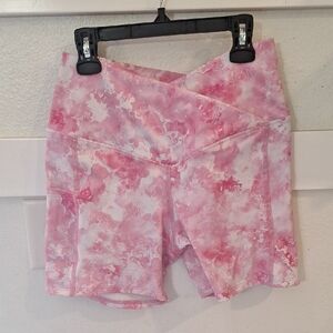 Evolution and Creation Pink Tie-Dye Bike Shorts
